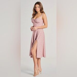 Windsor Pink Spaghetti Strap Sundress Midi